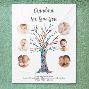 Personlig Grandma Keepsakus Photo Fleecefilt