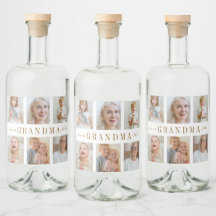Personlig Grandma Liquor-etikett | Anpassningsbar