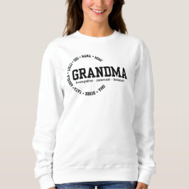 Personlig GRANDMA Nana Mimi Gigi Mors dag T Shirt