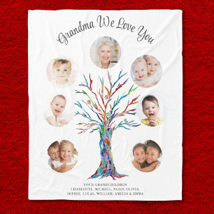 Personlig Grandma Photo Keepsak Fleecefilt