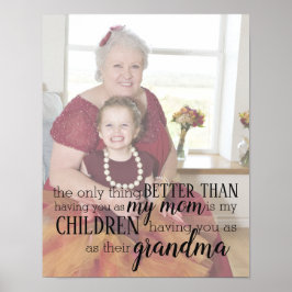 Personlig Grandma Photo Quote Poster
