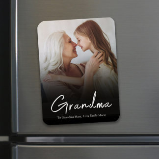 Personlig Grandma Photo Simple Modern Anpassningsb Magnet