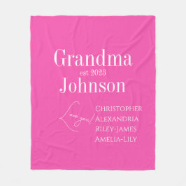 Personlig Grandma Rosa Fleecefilt