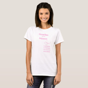Personlig Grandma Rosa Typography T Shirt