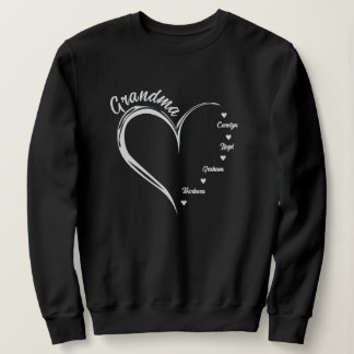 Personlig Grandma Sweatshirt, Grandma Heart T Shirt