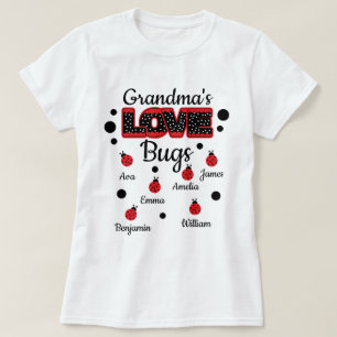 Personlig Grandmas Kärlek Kryp T-Shirt
