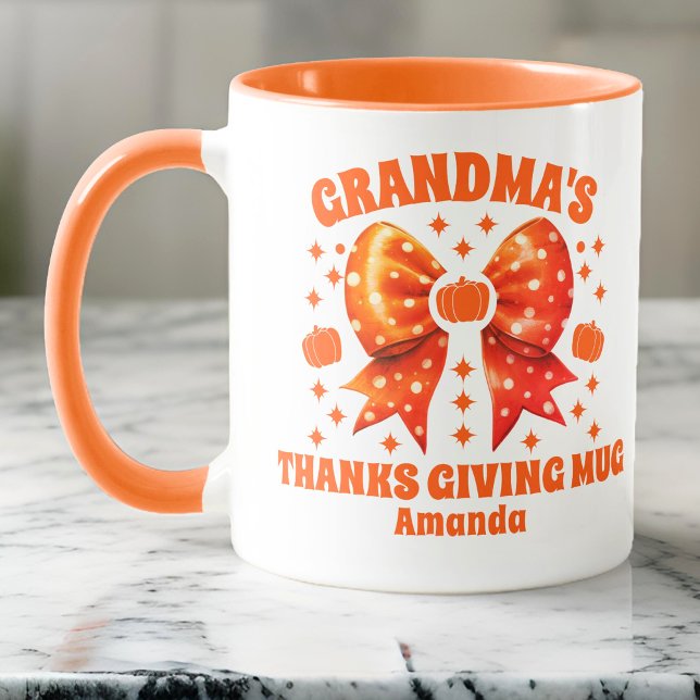 Personlig Grandmas Thanksgiving Mugg (Skapare uppladdad)