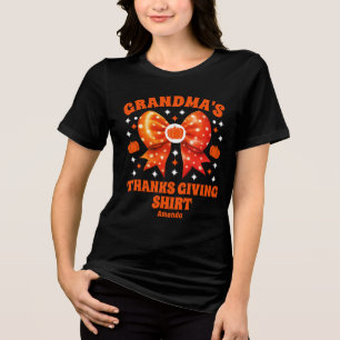 Personlig Grandmas Thanksgiving Shirt T