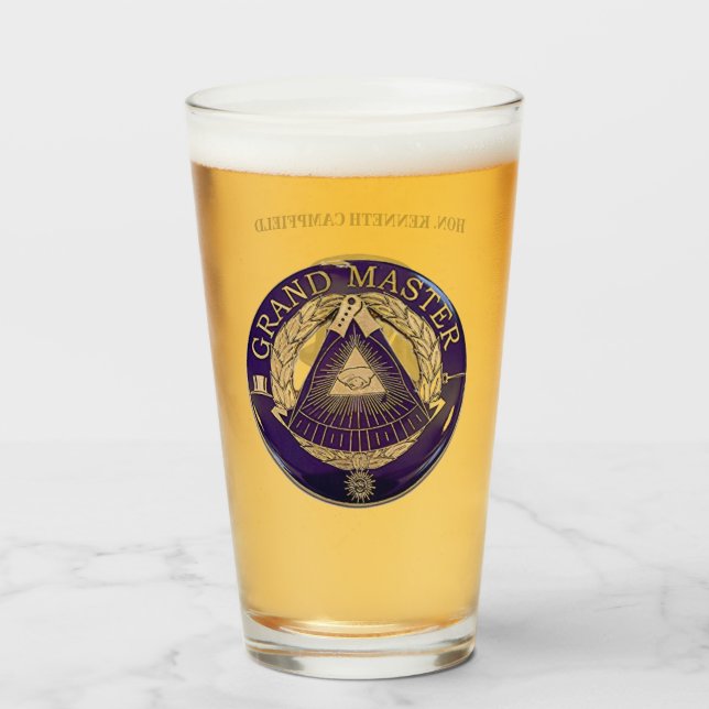 Personlig Grandmaster Glass Glaskopp (Framsida fylld)