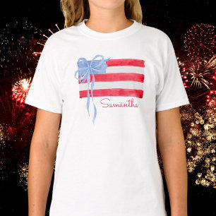 Personlig Grandmillennial Patriotisk Bågbandera T Shirt