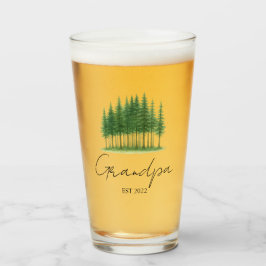 Personlig Grandpa Beer Glass - Etablerat år Glaskopp