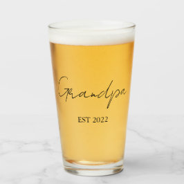 Personlig Grandpa Beer Glass - Etablerat år Glaskopp