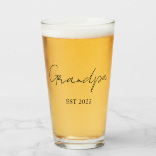 Personlig Grandpa Beer Glass - Etablerat år Glaskopp