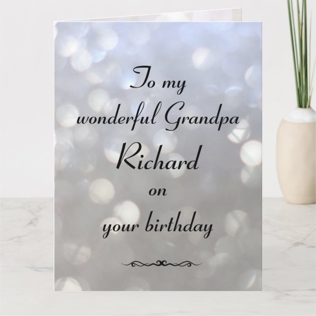 Personlig Grandpa Birthday Kort (Framsida)