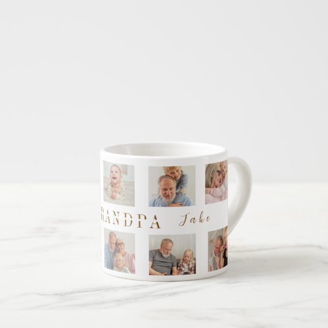 Personlig Grandpa Espresso Mugg | Anpassningsbar F Espressomugg (Framsida höger)
