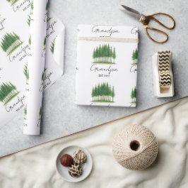 Personlig "Grandpa Est. [År]" Omslagning Papper Presentpapper