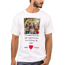 Personlig Grandpa-fotot T-Shirt