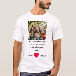 Personlig Grandpa-fotot T-Shirt