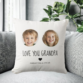 Personlig Grandpa Gift | Anpassningsbar Grandchild Kudde