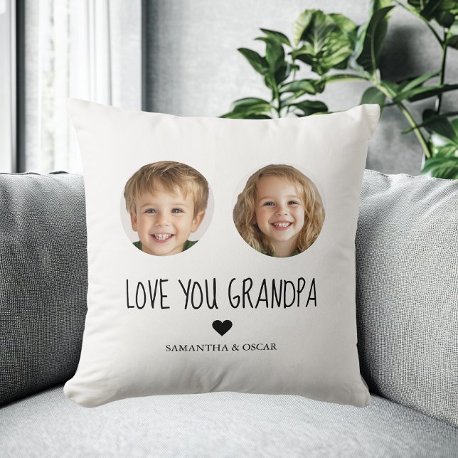 Personlig Grandpa Gift | Anpassningsbar Grandchild Kudde (Skapare uppladdad)