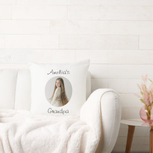 Personlig Grandpa Gift - Grandchild Ansikte - Kudde