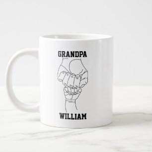Personlig Grandpa Grandchild Gift Grandfather Jumbo Mugg