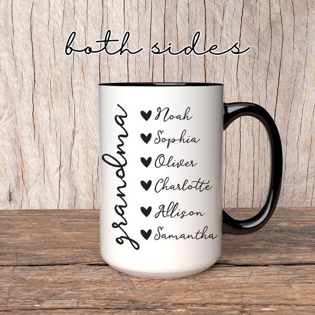 Personlig Grandpa & Grandma Matching Mugg Set (grandpa mug, grandma mug, personalized mug, custom name mug, gift for grandpa, gift for grandma,)