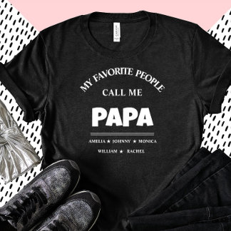 Personlig Grandpa med namn Pappa T Shirt