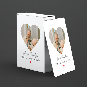 Personlig Grandpa Photo Bästa morfar någonsin Casinokort