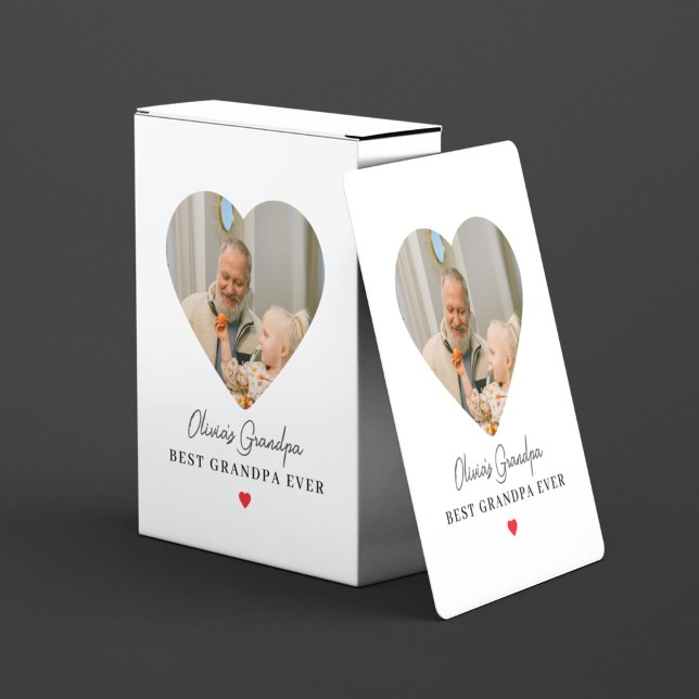 Personlig Grandpa Photo | Bästa morfar någonsin Casinokort (Skapare uppladdad)