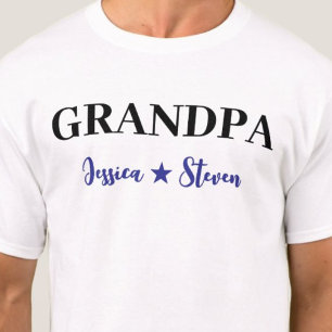 Personlig Grandpa Script T Shirt