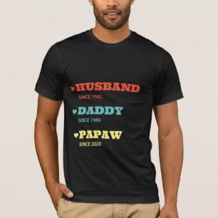 Personlig Grandpa Shirt med Data T