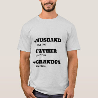 Personlig Grandpa Shirt med Data T Shirt