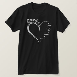 Personlig Grandpa Sweatshirt, Grandpa Heart T Shirt