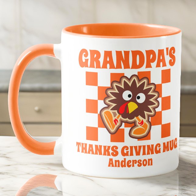 Personlig Grandpas Thanksgiving Mugg (Skapare uppladdad)