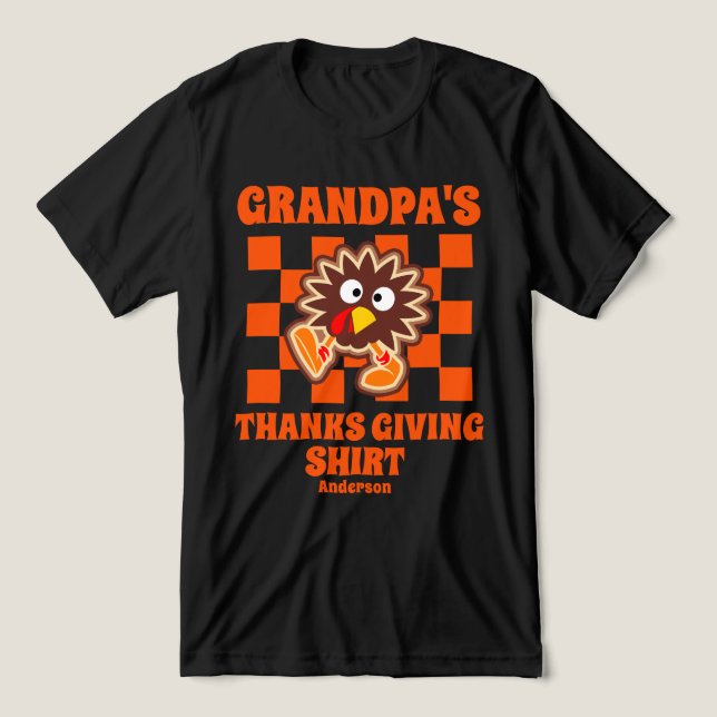 Personlig Grandpas Thanksgiving Shirt T (Design Framsida)