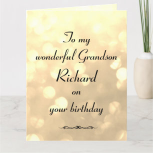 Personlig Grandson Birthday Kort