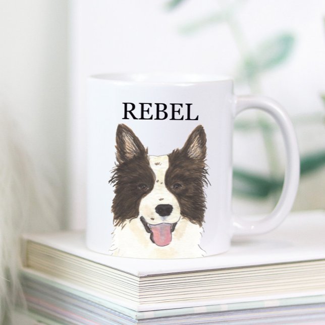 Personlig Gräns Collie Beverage Coaster Kaffemugg (Skapare uppladdad)