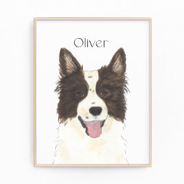 Personlig Gräns Collie Porträtt Fototryck