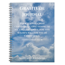 Personlig Gratitude Journal med Blå himmel