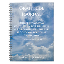 Personlig Gratitude Journal med Blå himmel Anteckningsbok