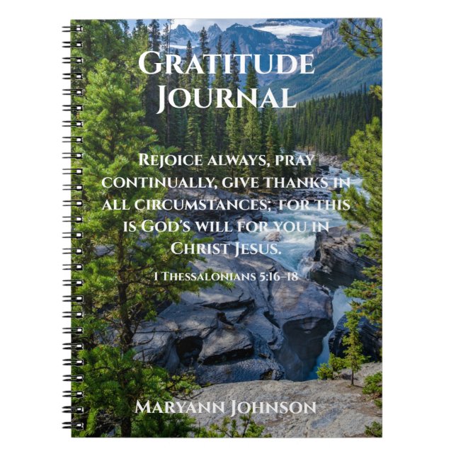 Personlig Gratitude Journal med Forest Anteckningsbok (Framsidan)