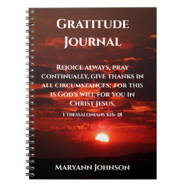 Personlig Gratitude Journal med Sunset Anteckningsbok