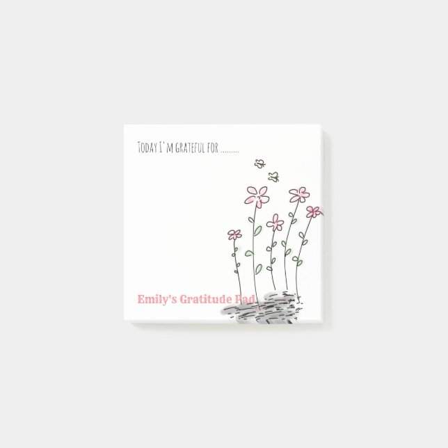 Personlig Gratitude Notelets - Skriva och Stick Post-it Block (Framsida)