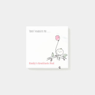 Personlig Gratitude Notelets - tack Post-it Block