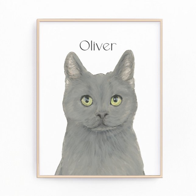 Personlig Grått Chartreux Cat Fototryck (Skapare uppladdad)