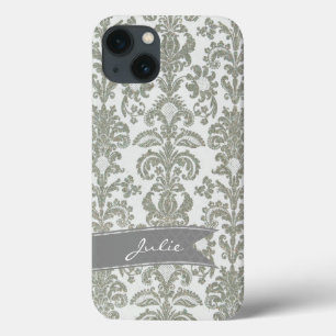 Personlig Grått Damask iPhone 6 Fodral