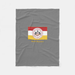 PERSONLIG Grått Fleece Blanket w/white backer