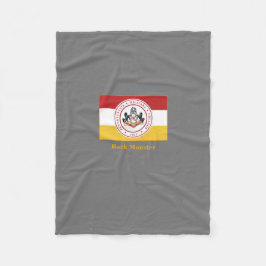 PERSONLIG Grått Fleece Blanket w/white backer