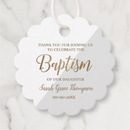 Personlig Grått Flicka baptism tack Gåvor Etiketter